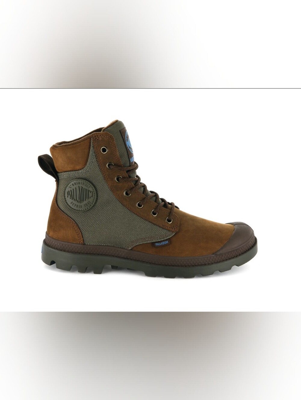 Palladium Brown/Tan Canvas Leather Hightop Boot